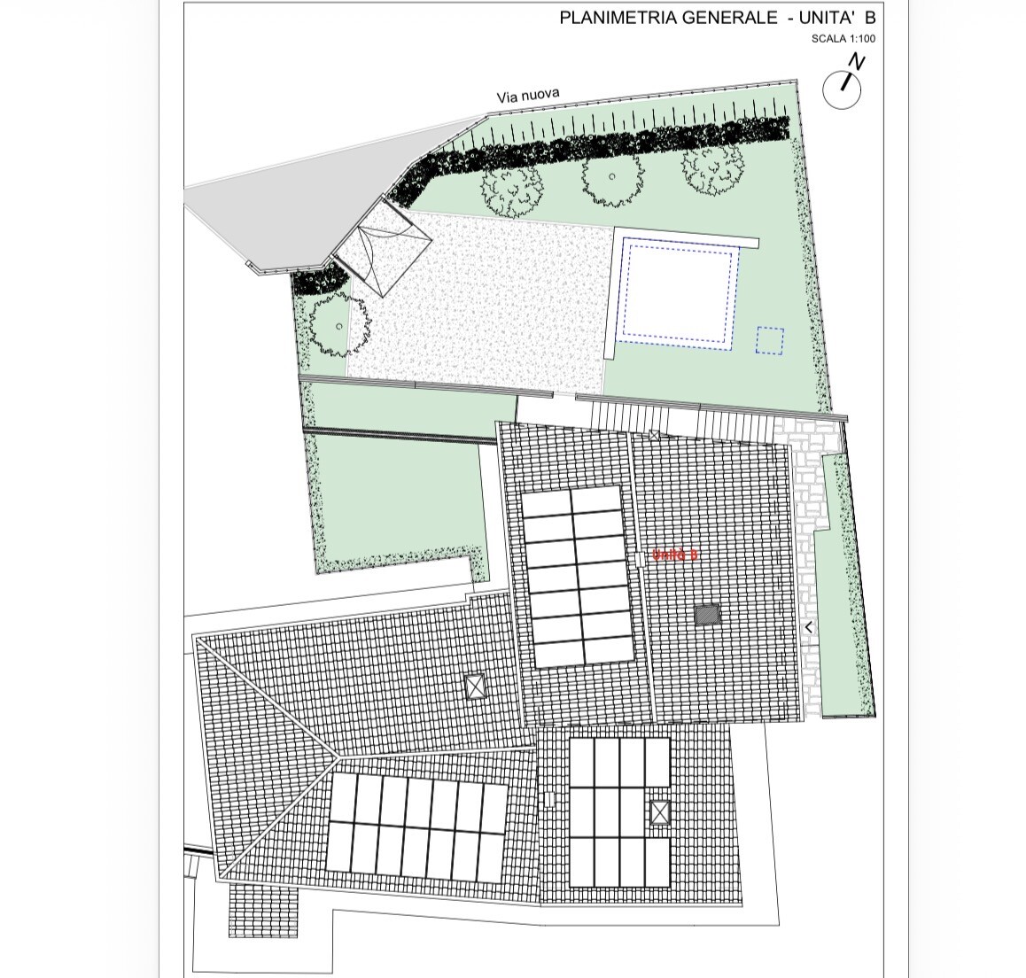 Ground plan for Lovely terratet with large spaces and garden, swimming pool